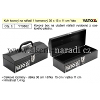 YATO Kufr kovový na nářadí 36 x 15 x 11 cm 1-komorový    YT0882