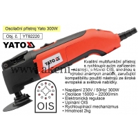 YATO YT-82220 Oscilační přístroj  300W s příslušenstvím v kufru