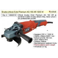 úhlová bruska 150mm, 1200W, EXTOL PREMIUM AG 150 AR 8892018