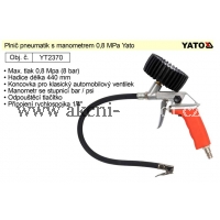 YATO Pneuhustič plnič pneumatik s manometrem, YATO YT2370, YT-2370