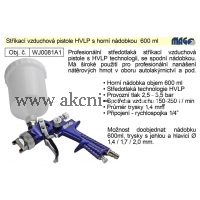 Vzduchová stříkací pistole HVLP, horní nádobka 600 ml, Magg Profi WJ0081A1