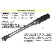 YATO Momentový klíč ohybový 2 - 10 Nm 1/4   YT0751