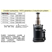 YATO Zvedák hydraulický YATO panenka s 2 stupňovým pístem, 10 tun zdvih 125 - 225 mm   YT1713