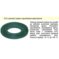 PVC Zahradní hadice neprůhledná zelenočerná 1