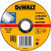 DeWALT Řezný kotouč na nerezovou ocel plochý 125x22,2x1,2mm DT42340